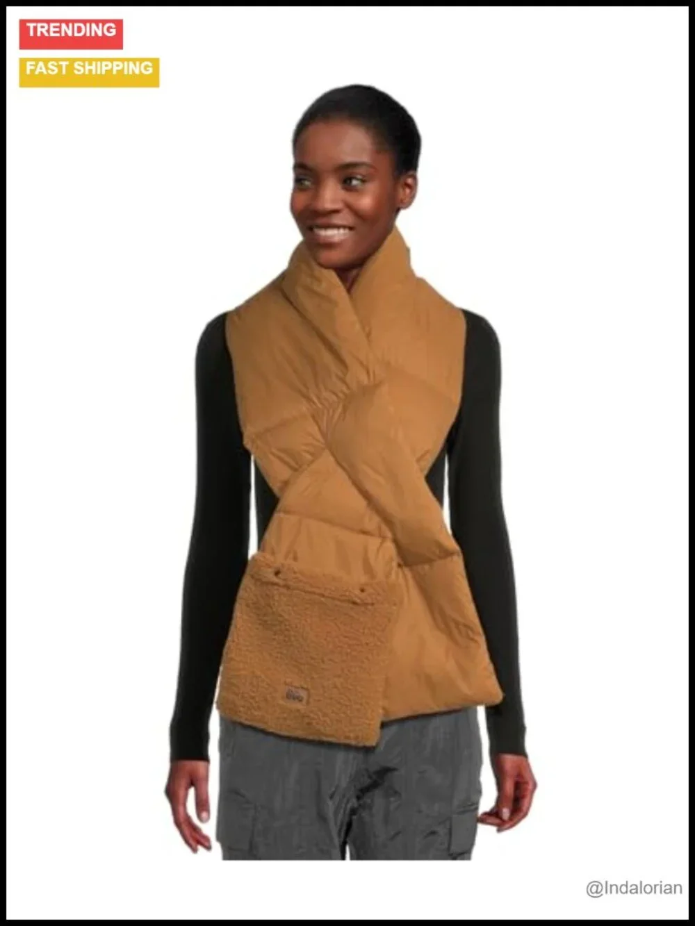 Women's Packable Scarf Lightweight Recycled Nylon